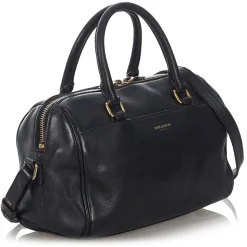 Yves Saint Laurent Vintage - Classic Baby Duffle Leather Satchel - Black - Leather Handbag - Luxury High Quality - Avvenice