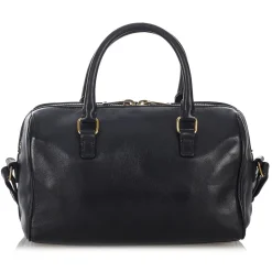 Yves Saint Laurent Vintage - Classic Baby Duffle Leather Satchel - Black - Leather Handbag - Luxury High Quality - Avvenice