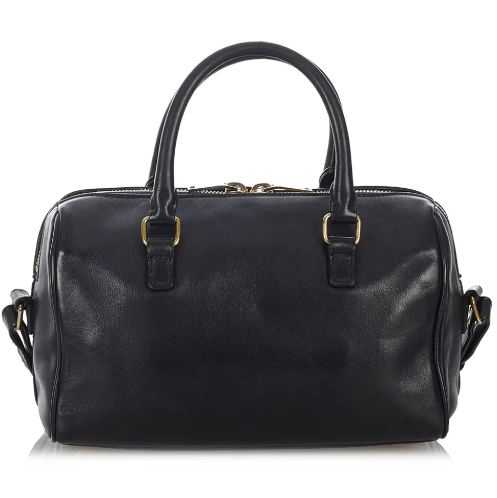 Yves Saint Laurent Vintage - Classic Baby Duffle Leather Satchel - Black - Leather Handbag - Luxury High Quality - Avvenice