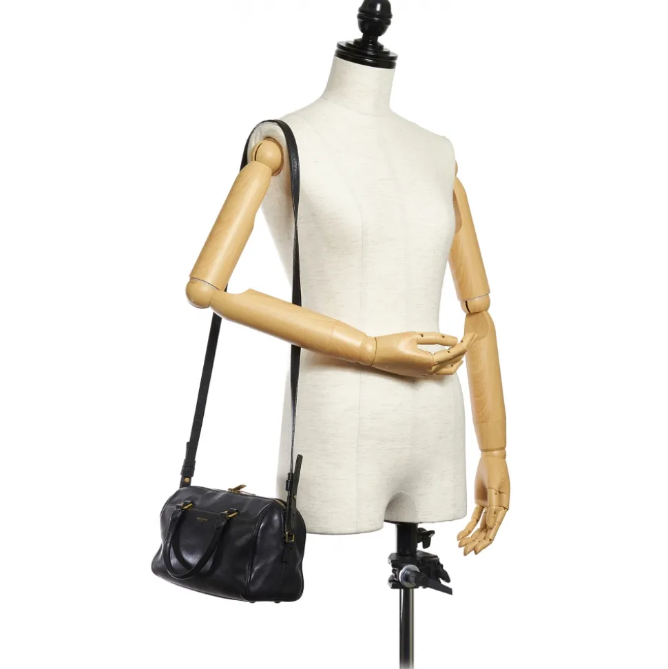 Yves Saint Laurent Vintage - Classic Baby Duffle Leather Satchel - Black - Leather Handbag - Luxury High Quality - Avvenice