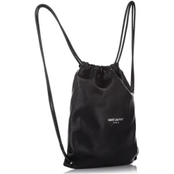 Yves Saint Laurent Vintage - Teddy Drawstring Leather Backpack - Black - Leather Backpack - Luxury High Quality - Avvenice