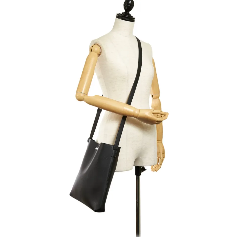 Yves Saint Laurent Vintage - Calf Leather Crossbody Bag - Black - Leather Handbag - Luxury High Quality - Avvenice