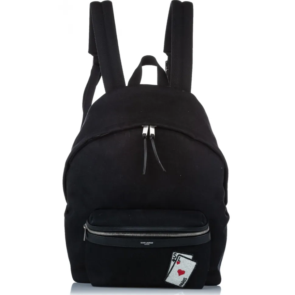 Yves Saint Laurent Vintage - Playing Cards City Canvas Backpack - Black - Leather Backpack - Luxury High Quality - Avvenice