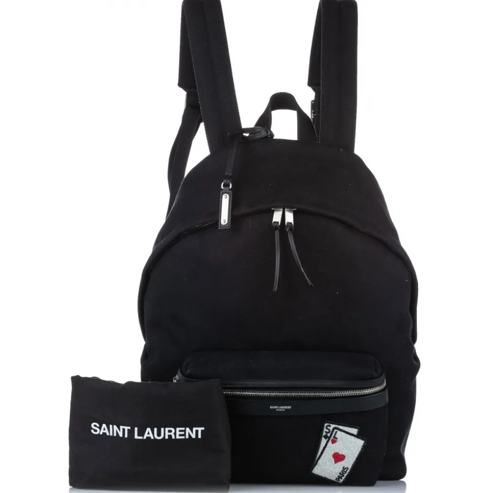 Yves Saint Laurent Vintage - Playing Cards City Canvas Backpack - Black - Leather Backpack - Luxury High Quality - Avvenice