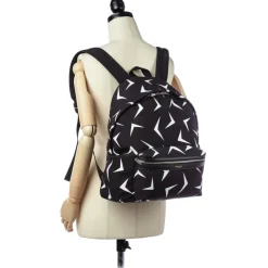 Yves Saint Laurent Vintage - Boomerang Printed Canvas Backpack - Black - Leather Backpack - Luxury High Quality - Avvenice