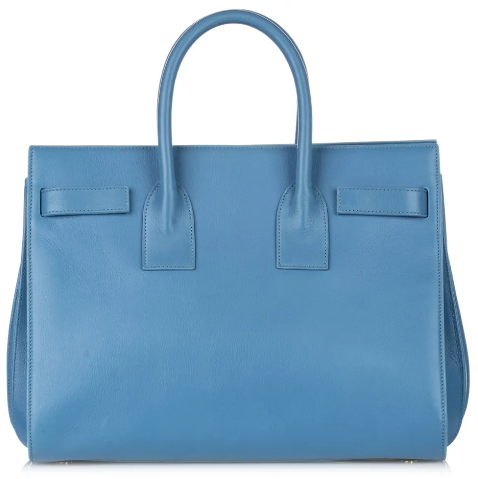 Yves Saint Laurent Vintage - Sac De Jour Leather Satchel - Light Blue - Leather Handbag - Luxury High Quality - Avvenice