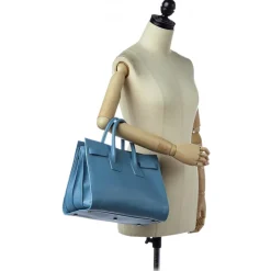 Yves Saint Laurent Vintage - Sac De Jour Leather Satchel - Light Blue - Leather Handbag - Luxury High Quality - Avvenice