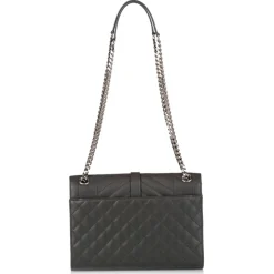Yves Saint Laurent Vintage - Monogram Envelope Leather Shoulder Bag - Dark Gray - Leather Handbag - Luxury High Quality - Avvenice