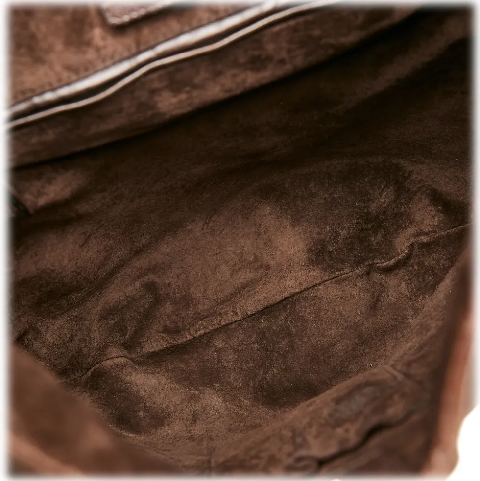 Yves Saint Laurent Vintage - Saint Tropez Suede Hobo Bag - Brown - Leather Handbag - Luxury High Quality - Avvenice