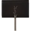 Yves Saint Laurent Vintage - Kate Leather Wallet on Chain - Black Silver - Leather Wallet - Luxury High Quality - Avvenice