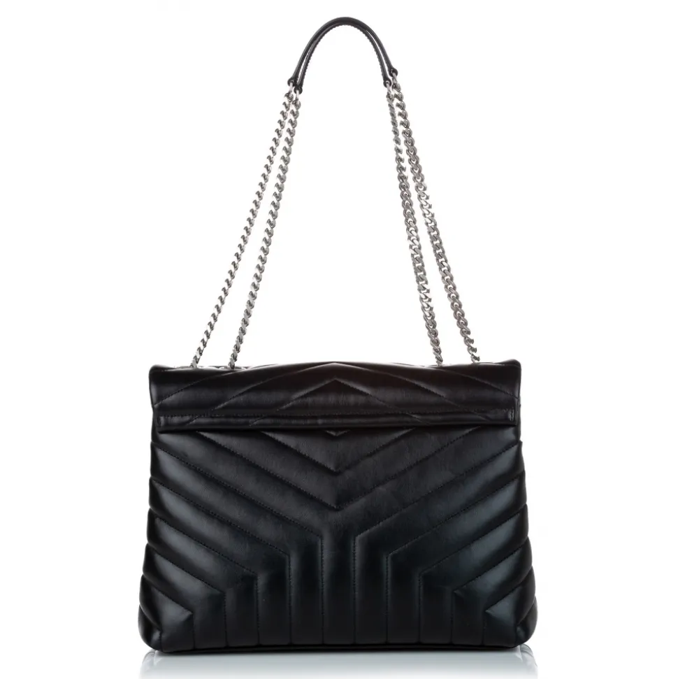 Yves Saint Laurent Vintage - LouLou Leather Shoulder Bag - Black - Leather Handbag - Luxury High Quality - Avvenice