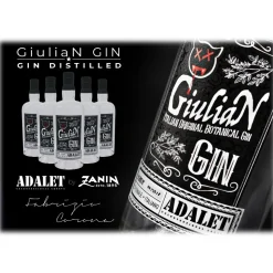 Zanin 1895 - GiuliaN Gin - Distilled - Adalet Unconventional Groove - Fabrizio Corona Official - Italian Original Botanical Gin - Avvenice