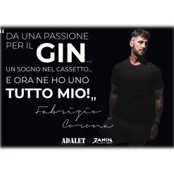 Zanin 1895 - GiuliaN Gin - Distilled - Adalet Unconventional Groove - Fabrizio Corona Official - Italian Original Botanical Gin - Avvenice