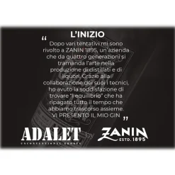Zanin 1895 - GiuliaN Gin - Distilled - Adalet Unconventional Groove - Fabrizio Corona Official - Italian Original Botanical Gin - Avvenice